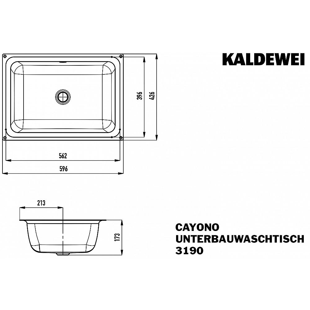 KA Unterbauwaschtisch CAYONO Mod.3190,