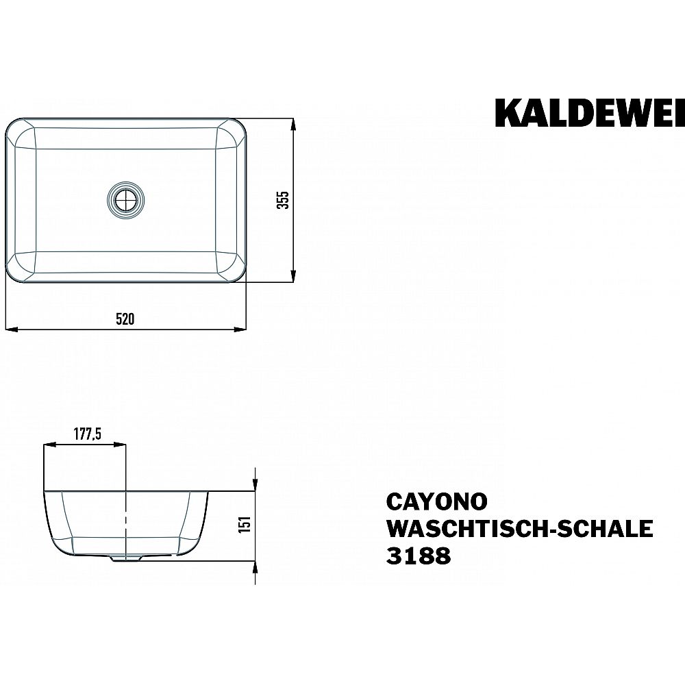 KA Waschtischschale CAYONO Mod.3188,