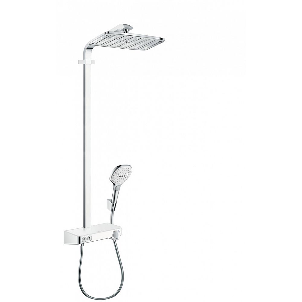 HG Raindance Select E 360 ShowerTablet Showerpipe Ecosmart 27287400 weiß/chrom